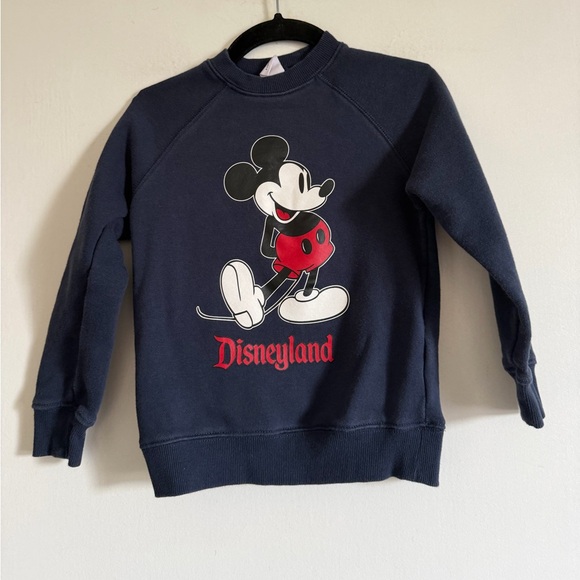 Disney Other - Disneyland Mickey Mouse Kids Navy Blue Crewneck Sweater size 5/6 EUC